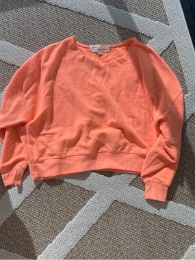 Vintage Havana Coral Knit Off the Shoulder Pullover